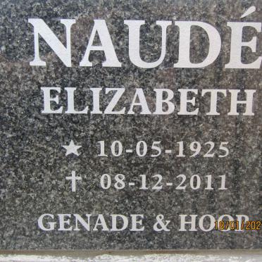 NAUDÉ Elizabeth 1925-2011