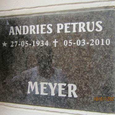 MEYER Andries Petrus 1934-2010