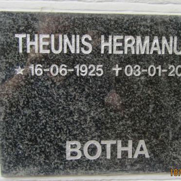 BOTHA Theunis Hermanus 1925-2003