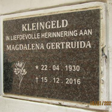 KLEINGELD Magdalena Gertruida 1930-2016