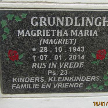 GRUNDLINGH Magrietha Maria 1943-2014