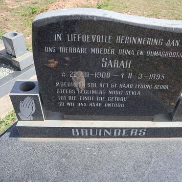 BRUINDERS Sarah 1908-1995