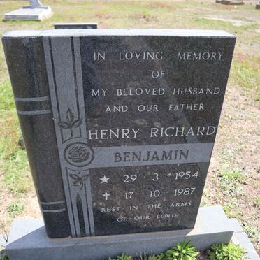 BENJAMIN Henry Richard 1954-1987
