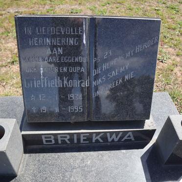 BRIEKWA Grieffieth Konrad 1934-1995
