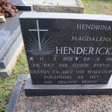 HENDRICKS Hendrina Magdalena 1901-1986