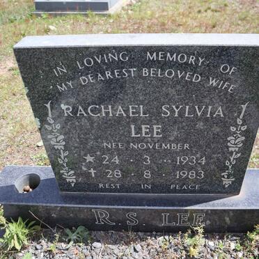 LEE Rachael Sylvia nee NOVEMBER 1934-1983