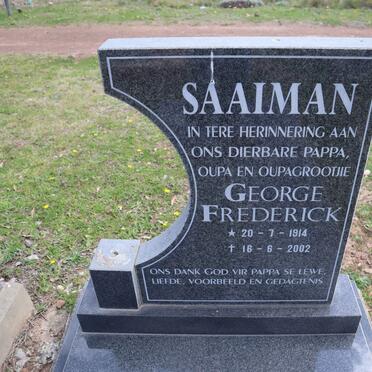 SAAIMAN George Frederick 1914-2002