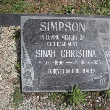 SIMPSON Sinah Christina 1906-1996