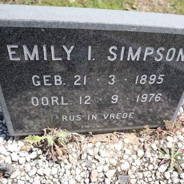 SIMPSON Emily I. 1895-1976