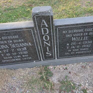 ADONIS Willie 1930-1992 & Paulina Susanna 1933-1996