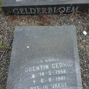 GELDERBLOEM Quentin Cedric 1958-1981