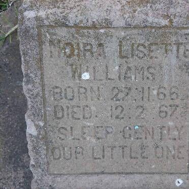 WILLIAMS Moira Lisette 1966-1967