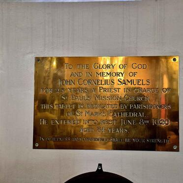 SAMUELS John Cornelius -1920