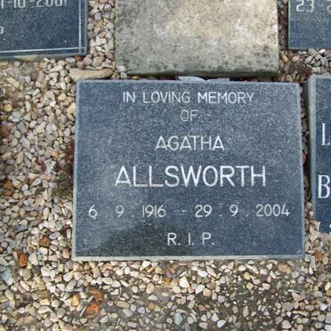 ALLSWORTH Agatha 1916-2004