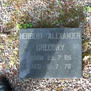 GREGORY Herbert Alexander 1885-1970