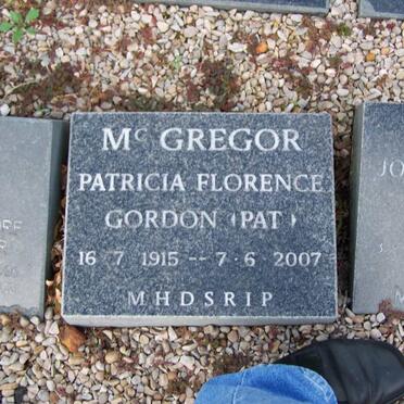 McGREGOR Patricia Florence Gordon 1915-2007