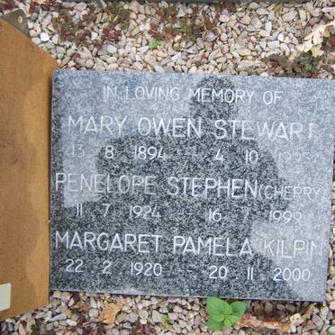 STEWART Mary Owen 1894-1995 :: STEPHEN Penelope 1924-1999 :: KILPIN Margaret Pamela 1920-2000 