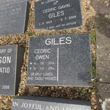 GILES Cedric Owen 1924-2014 
