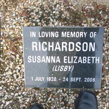 RICHARDSON Susanna Elizabeth 1920-2008
