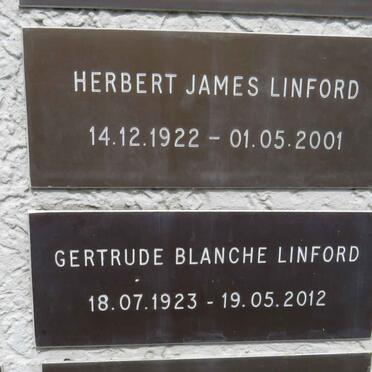 LINFORD Herbert James 1922-2001 & Gertrude Blanche 1923-2012