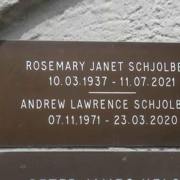 SCHJOLBERG Andrew Lawrence 1971-2020 :: SCHJOLBERG Rosemary Janet 1937-2021