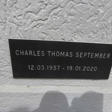 SEPTEMBER Charles Thomas 1957-2020