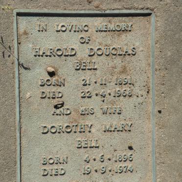 BELL Harold Douglas 1891-1968 &amp; Dorothy Mary 1896-1974