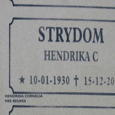 STRYDOM Hendrika Cornelia nee BEUKES 1930-2011