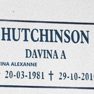 HUTCHINSON Davina Alexanne 1981-2010