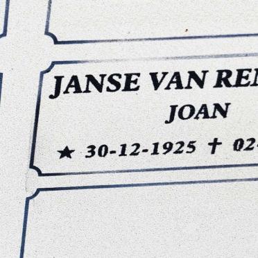 RENSBURG Joan, Janse van 1925-2023