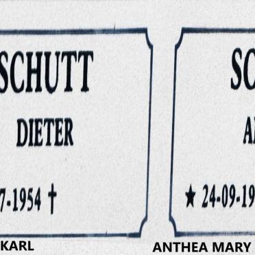 SCHUTT Dieter Karl 1954- :: SCHUTT Anthea Mary nee GELLA 1957-