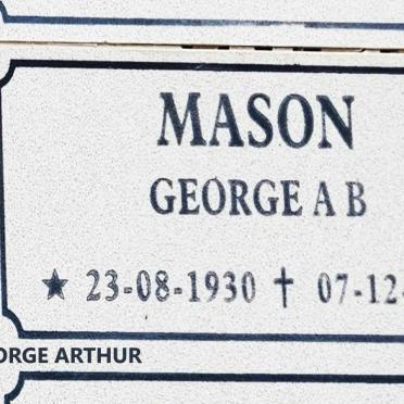 MASON George Arthur B. 1930-2013