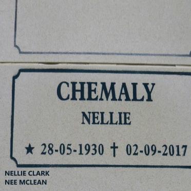 CHEMALY Nellie Clark nee MCLEAN 1930-2017