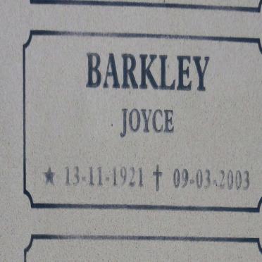 BARKLEY Joyce 1921-2003