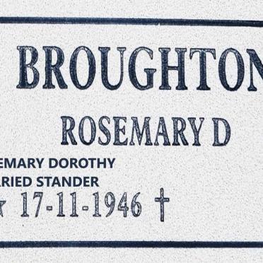 BROUGHTON Rosemary Dorothy STANDER 1946-