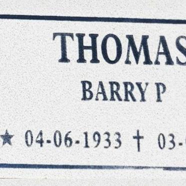 THOMAS Barry P. 1933-2014