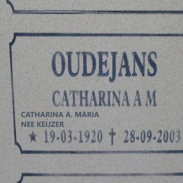 OUDEJANS Catharina A. Maria nee KEIJZER 1920-2003