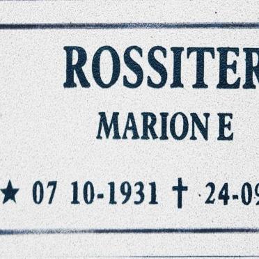 ROSSITER Marion E.1931-2019