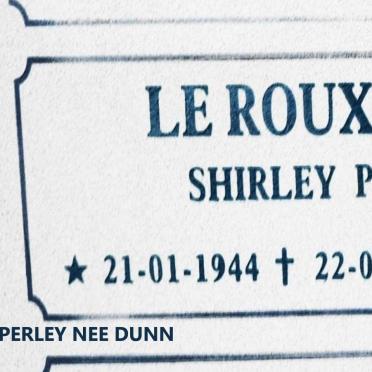 ROUX Shirley Perley, le nee DUNN 1944-2018