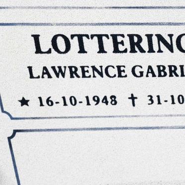 LOTTERING Lawrence Gabriel 1948-2019