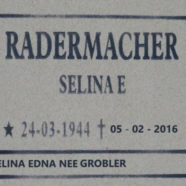 RADERMACHER Selina Edna nee GROBLER 1944-2016