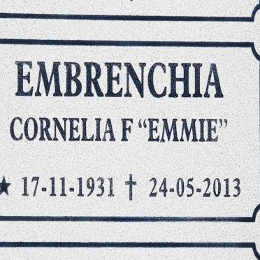 EMBRENCHIA Cornelia F. 1931-2013