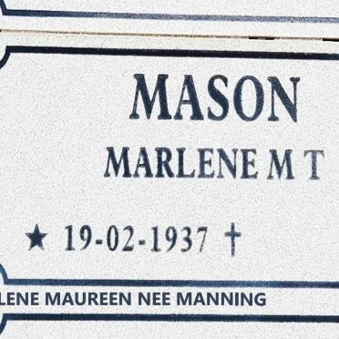 MASON Marlene Maureen nee MANNING 1937-