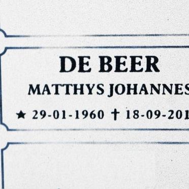 BEER Matthys Johannes, de 1960-2019