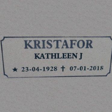 KRISTAFOR Kathleen J. 1928-2018