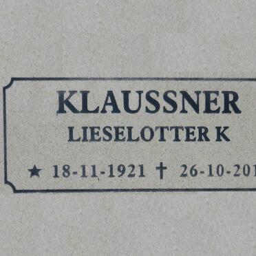 KLAUSSNER Lieselotter K. 1921-2012