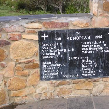 Western Cape, GEORGE, Botanical Gardens, Caledon Street, War Memorial