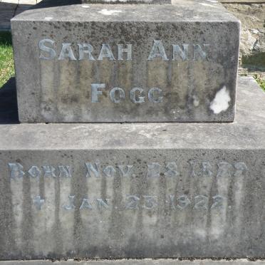 FOGG Sarah Ann 1829-1922