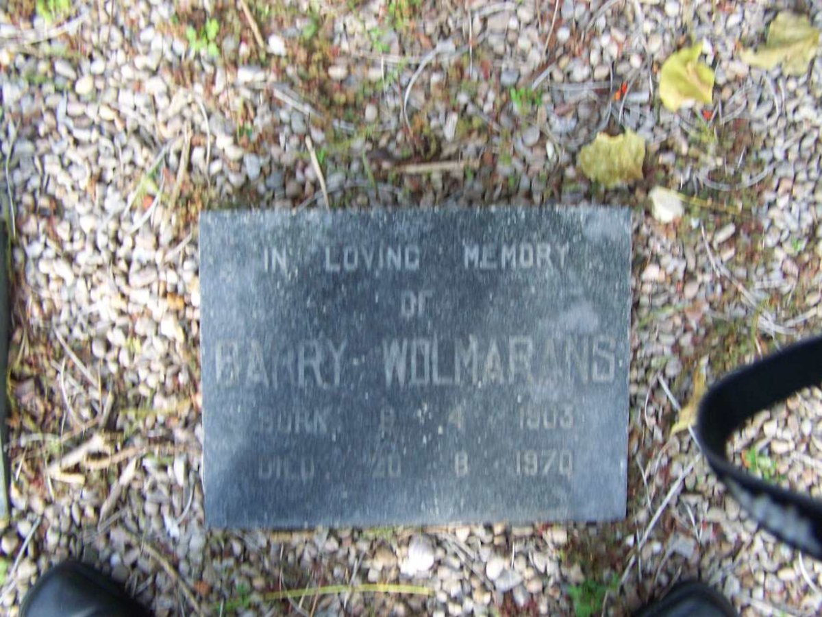 WOLMARANS Barry 1903-1970