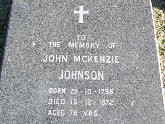 JOHNSON John McKenzie 1796-1872